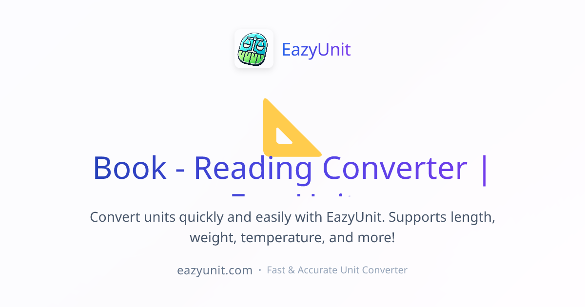 Book - Reading Converter | EazyUnit