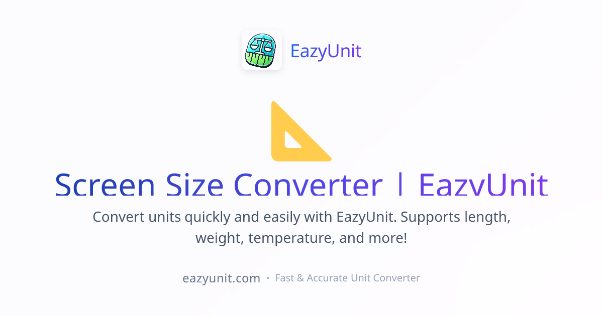 Screen Size Converter | EazyUnit